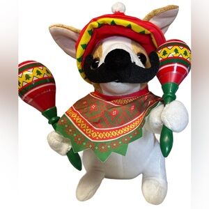 NWT Hugme Animated‎ Festive Chihuahua Plush with Maracas - Plays Macarena song